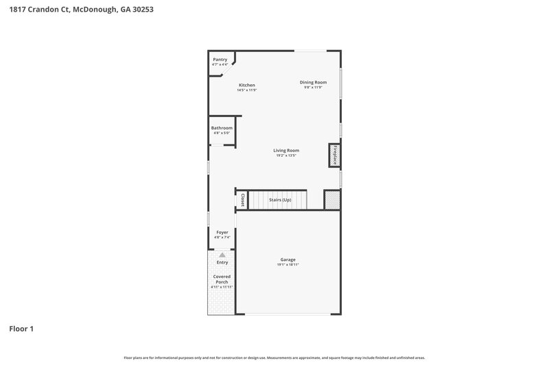 2,270/Mo, 1817 Crandon Ct McDonough, GA 30253 Floor Plan View