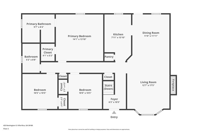 0/Mo, 425 Remington Court Villa Rica, GA 30180 Floor Plan View 2