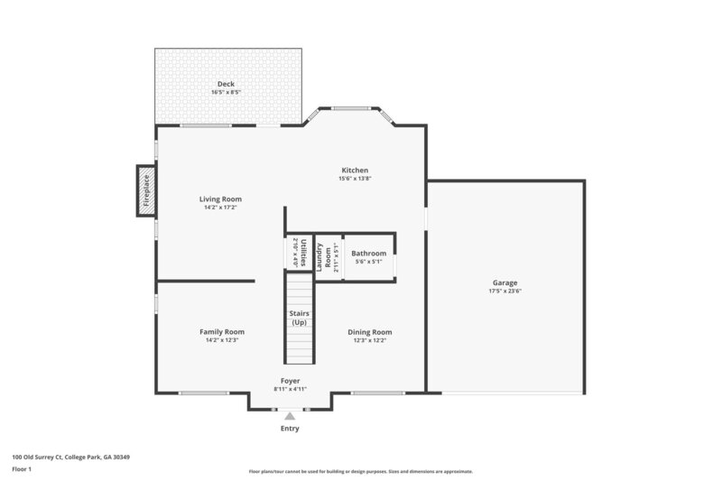 2,005/Mo, 100 Old Surrey Ct College Park, GA 30349 Floorplan View