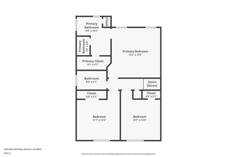 1,945/Mo, 3729 Riverside Pkwy Decatur, GA 30034 Floor Plan View 2