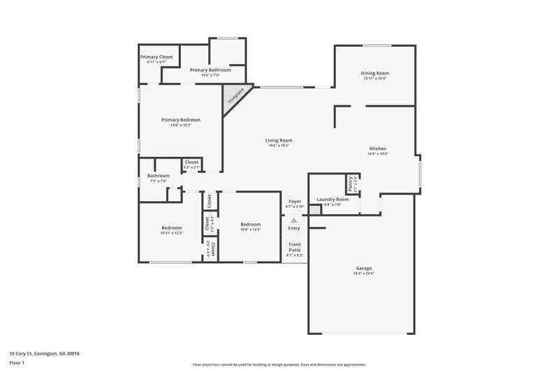 1,795/Mo, 15 Cory Ct Covington, GA 30016 Floor Plan View