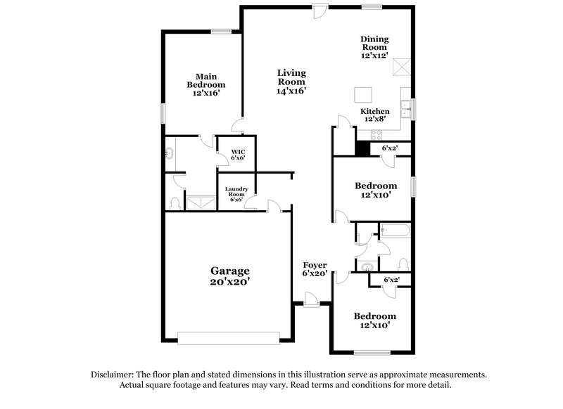 1,965/Mo, 3019 Chris Circle Villa Rica, GA 30180 Floor Plan View