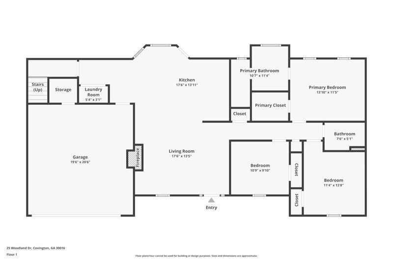 1,930/Mo, 25 Woodland Dr Covington, GA 30016 Floor Plan View