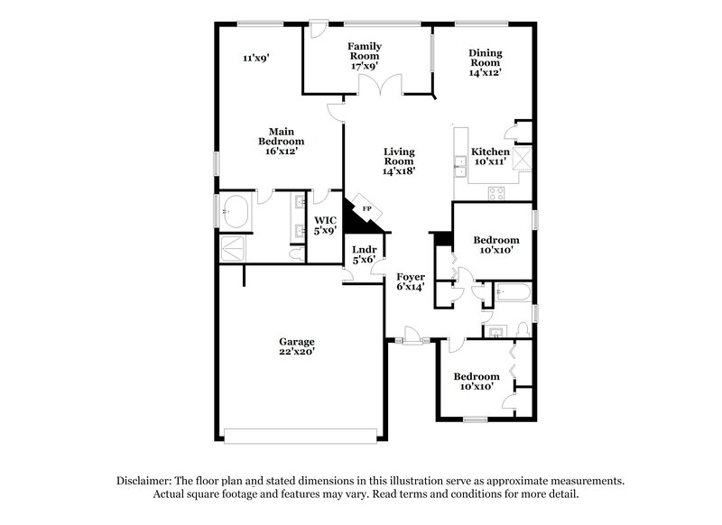1,960/Mo, 3110 Baywood Court Conyers, GA 30013 Floor Plan View