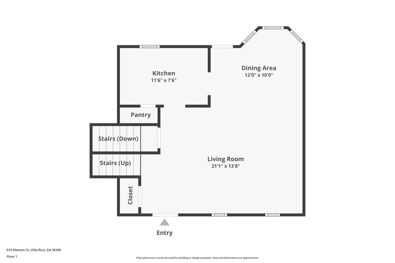 1,675/Mo, 512 Weston Ct Villa Rica, GA 30180 Floor Plan View