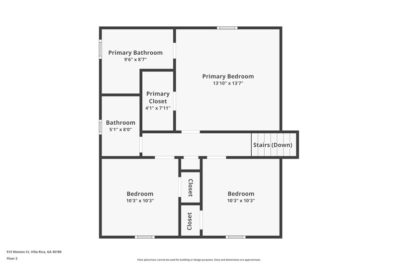 1,675/Mo, 512 Weston Ct Villa Rica, GA 30180 Floor Plan View 2