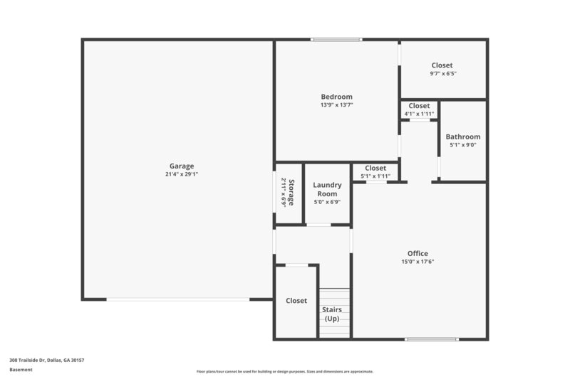 1,890/Mo, 308 Trailside Dr Dallas, GA 30157 Floorplan View