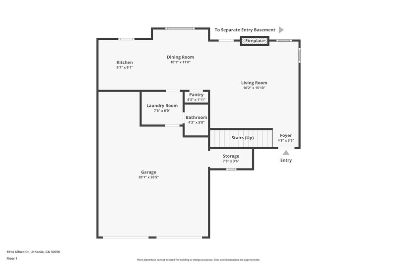 1,855/Mo, 1014 Alford Court Lithonia, GA 30058 Floor Plan View 2