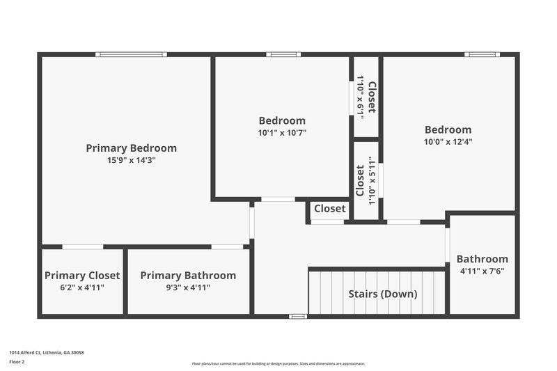 1,855/Mo, 1014 Alford Court Lithonia, GA 30058 Floor Plan View 3