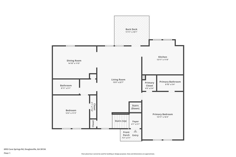 2,095/Mo, 6953 Cave Springs Rd Douglasville, GA 30134 Floor Plan View