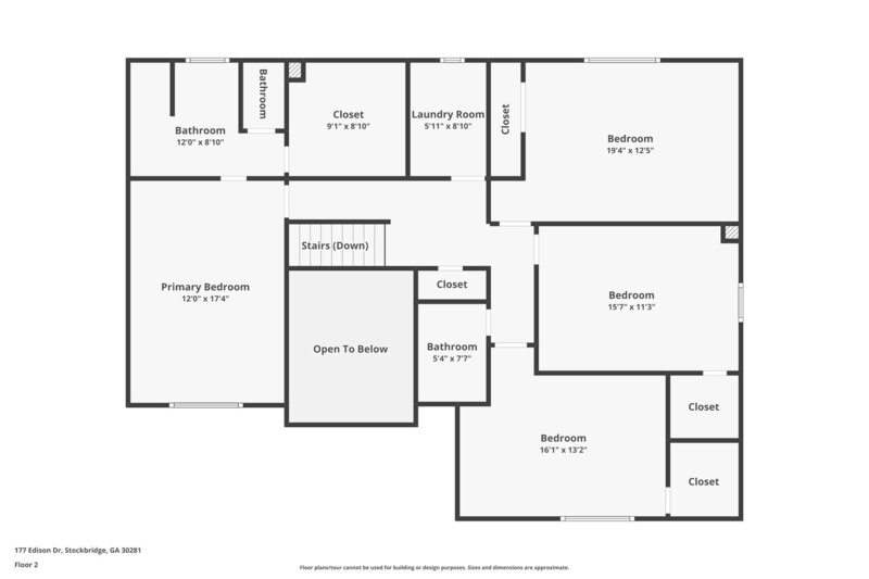 3,290/Mo, 177 Edison Drive Stockbridge, GA 30281 Floorplan View 2