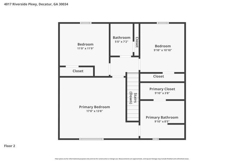 2,190/Mo, 4017 Riverside Pkwy Decatur, GA 30034 Floor Plan View