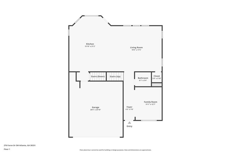 2,520/Mo, 276 Faron Dr Atlanta, GA 30331 Floor Plan View 2