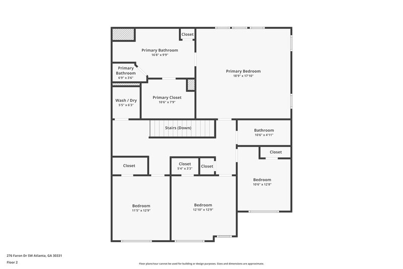 2,520/Mo, 276 Faron Dr Atlanta, GA 30331 Floor Plan View 3