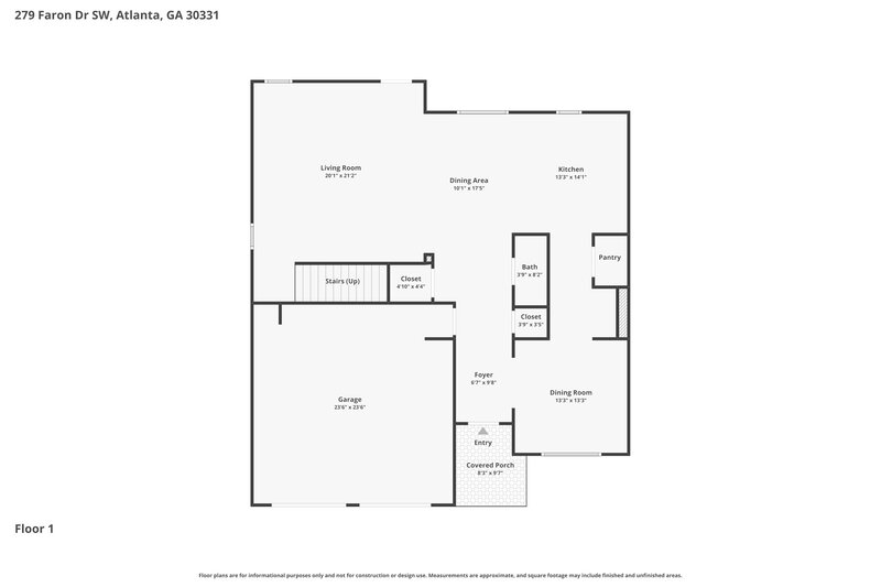 2,575/Mo, 279 Faron Dr Atlanta, GA 30331 Floor Plan View