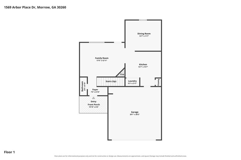 2,245/Mo, 1569 Arbor Place Dr Morrow, GA 30260 Floor Plan View