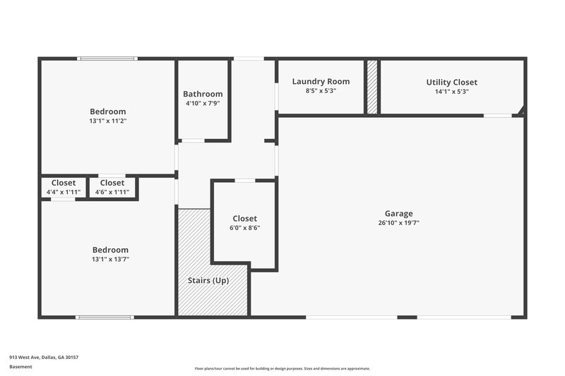 1,970/Mo, 913 West Avenue Dallas, GA 30157 Floor Plan View