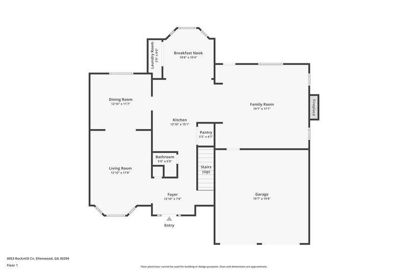 2,275/Mo, 4053 Rockmill Cv Ellenwood, GA 30294 Floor Plan View