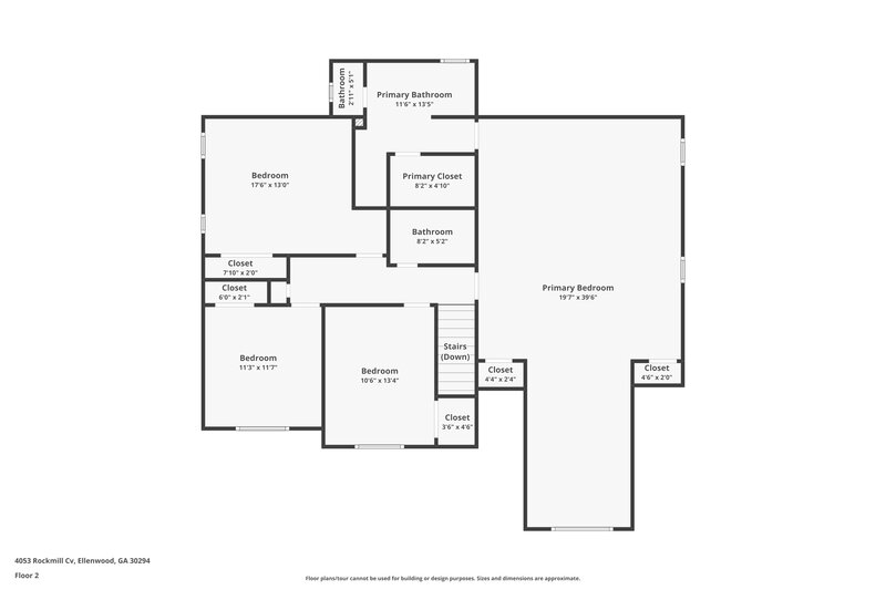 2,275/Mo, 4053 Rockmill Cv Ellenwood, GA 30294 Floor Plan View 2