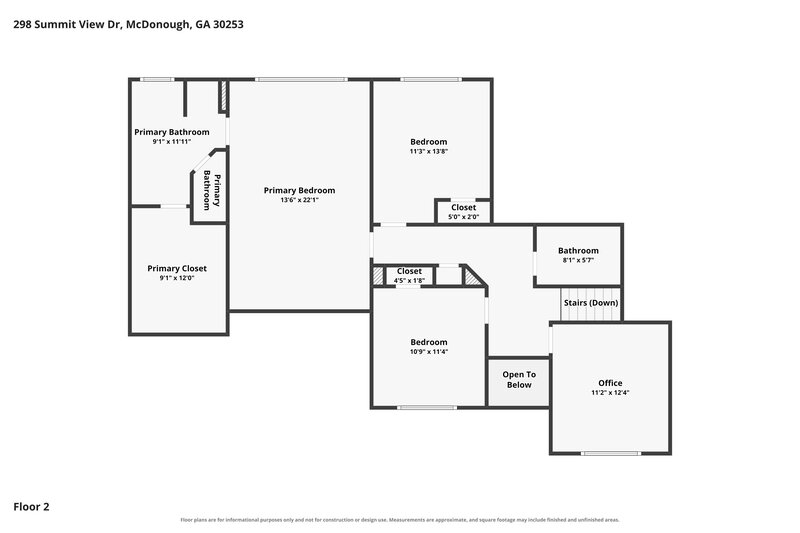 2,200/Mo, 298 Summit View Dr McDonough, GA 30253 Floor Plan View 2