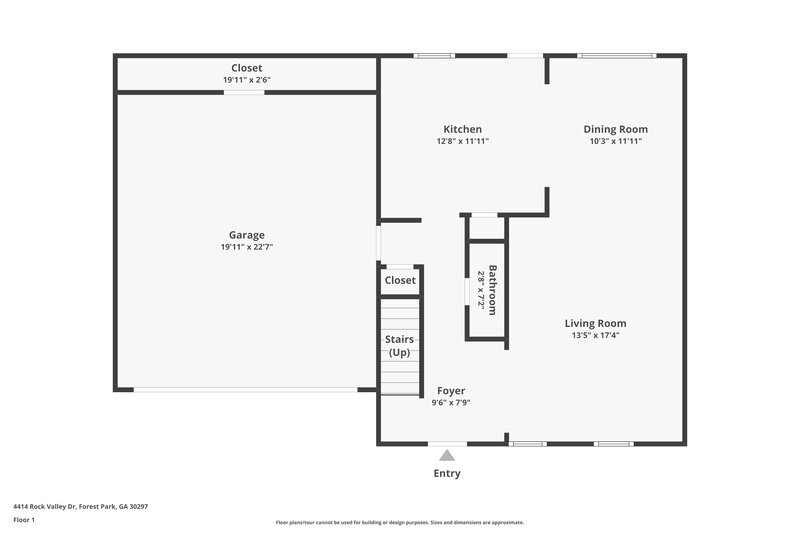 2,060/Mo, 4414 Rock Valley Drive Forest Park, GA 30297 Floor Plan View