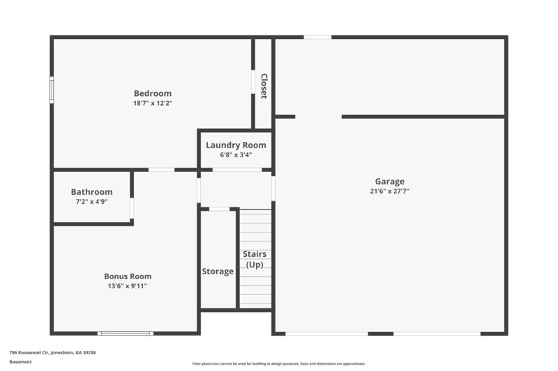 2,030/Mo, 706 Rosewood Cir Jonesboro, GA 30238 Floorplan View 2