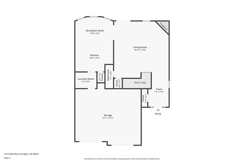 1,995/Mo, 115 Creek Way Covington, GA 30016 Floor Plan View
