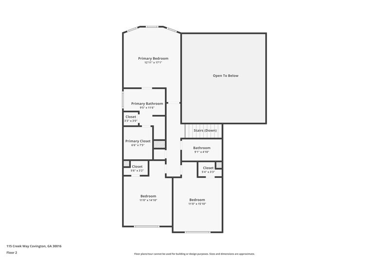 1,995/Mo, 115 Creek Way Covington, GA 30016 Floor Plan View 2
