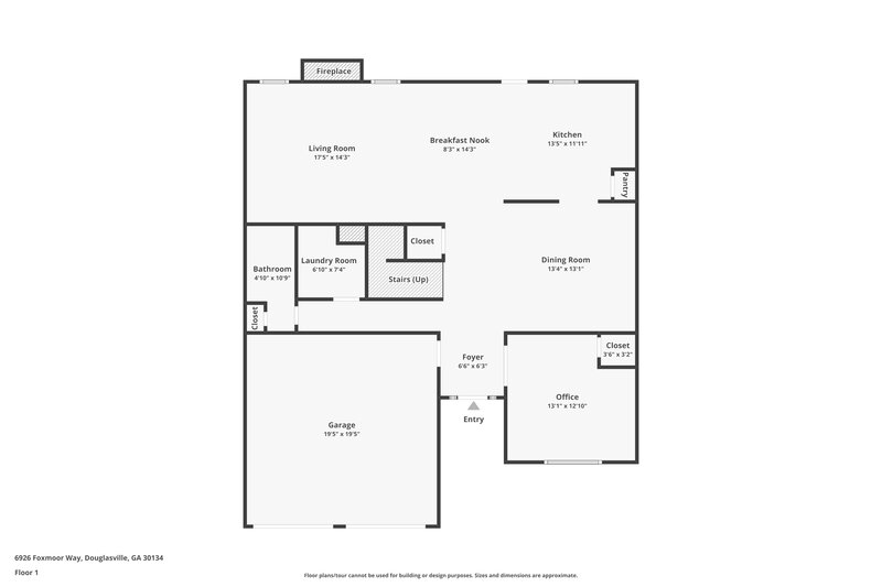 2,295/Mo, 6926 Foxmoor Way Douglasville, GA 30134 Floor Plan View