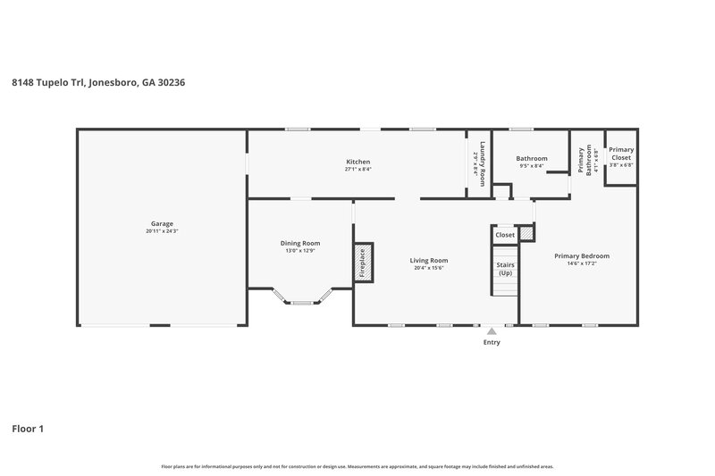 2,035/Mo, 8148 Tupelo Trl Jonesboro, GA 30236 Floor Plan View