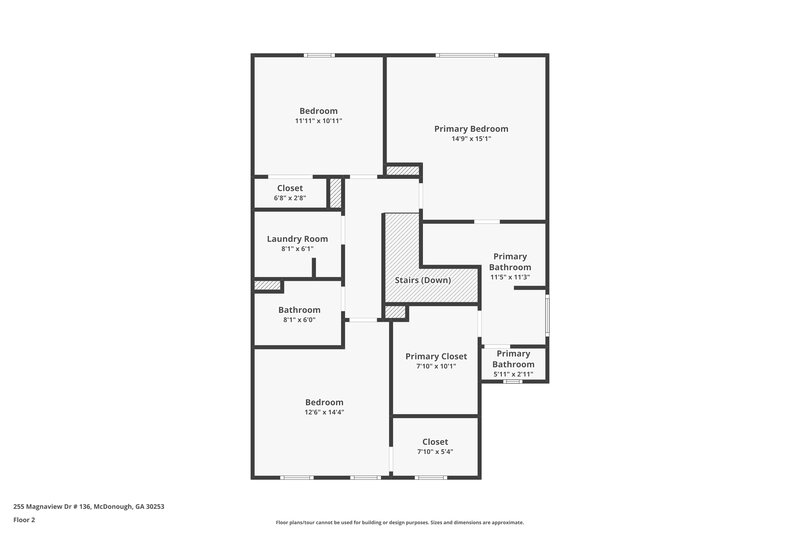2,120/Mo, 255 Magnaview Dr McDonough, GA 30253 Floor Plan View 2