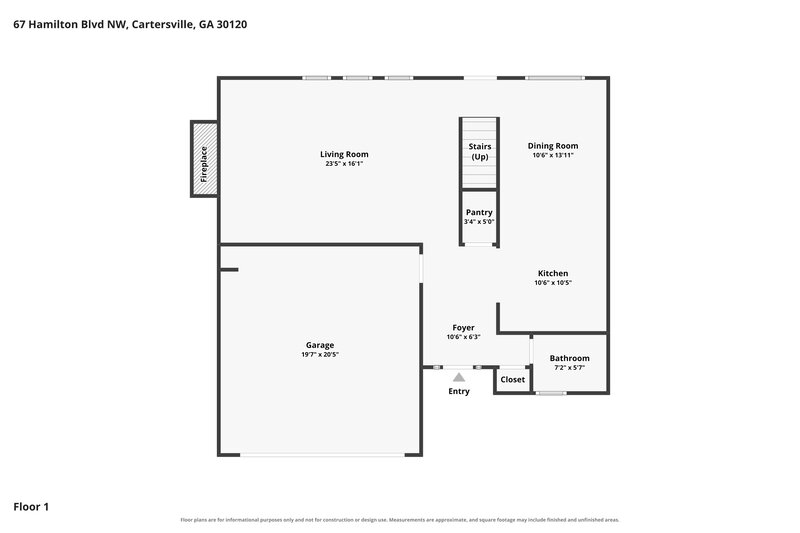 2,035/Mo, 67 Hamilton Blvd Cartersville, GA 30120 Floor Plan View 2
