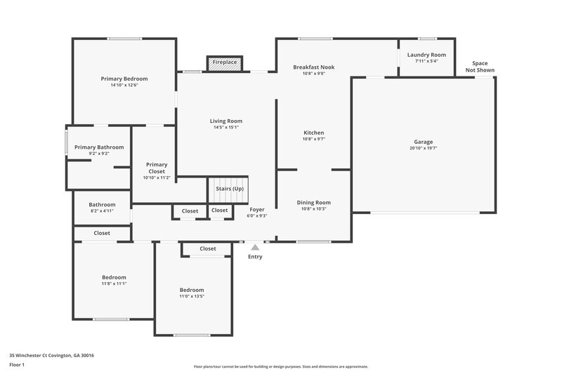 1,830/Mo, 35 Winchester Ct Covington, GA 30016 Floor Plan View