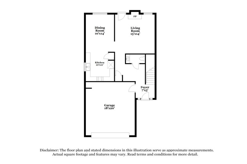 1,880/Mo, 2441 Wood Bend Lane Riverdale, GA 30296 Floorplan View