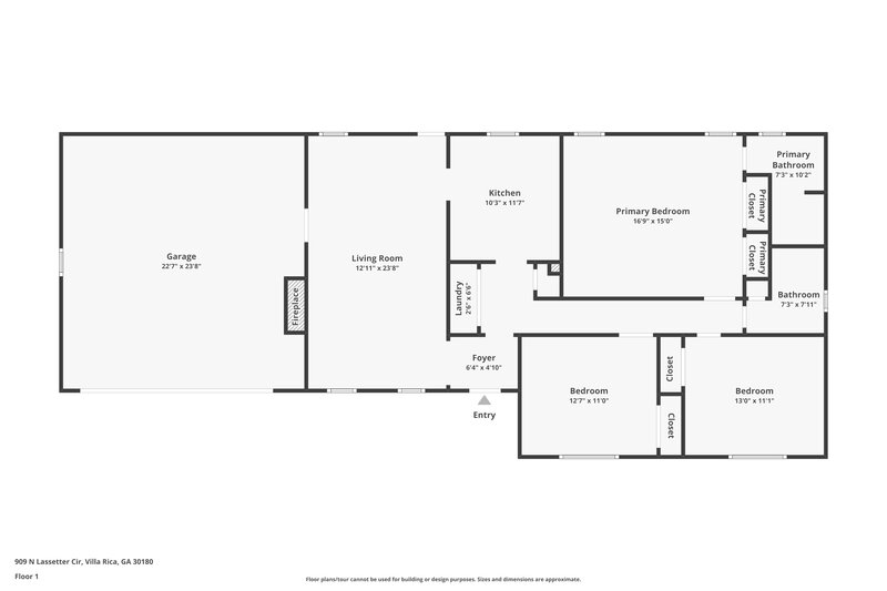 2,370/Mo, 909 N Lassetter Cir Villa Rica, GA 30180 Floor Plan View