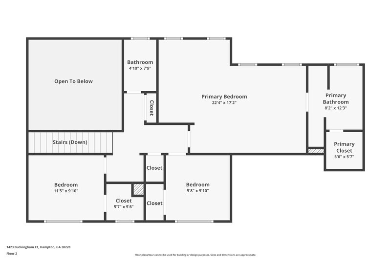 1,870/Mo, 1423 Buckingham Ct Hampton, GA 30228 Floor Plan View 2