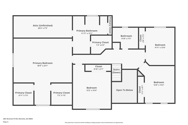 2,730/Mo, 2601 Branson Place SW Marietta, GA 30064 Floor Plan View 2