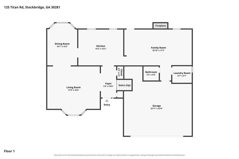 2,150/Mo, 125 Titan Rd Stockbridge, GA 30281 Floorplan View