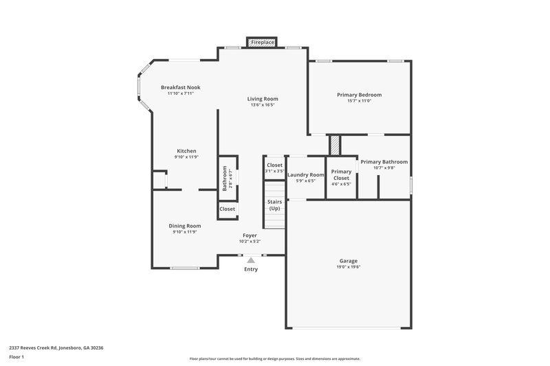 1,955/Mo, 2337 Reeves Creek Rd Jonesboro, GA 30236 Floor Plan View