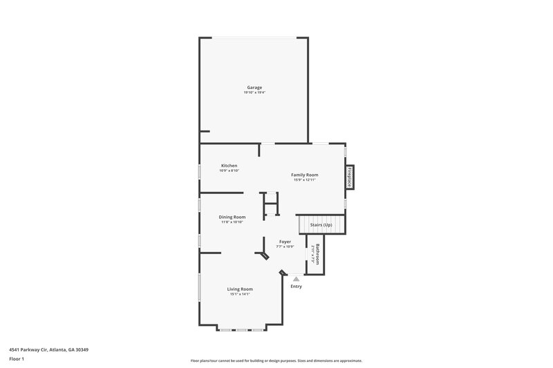1,850/Mo, 4541 Parkway Cir Atlanta, GA 30349 Floor Plan View