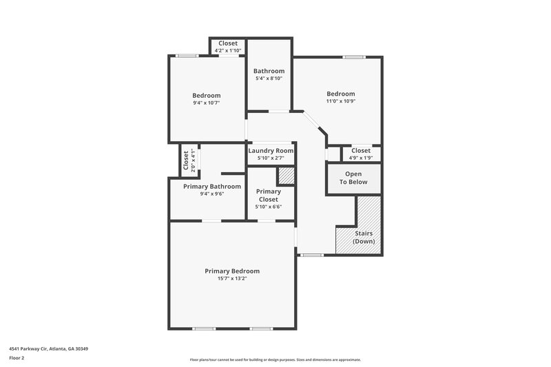 1,850/Mo, 4541 Parkway Cir Atlanta, GA 30349 Floor Plan View 2