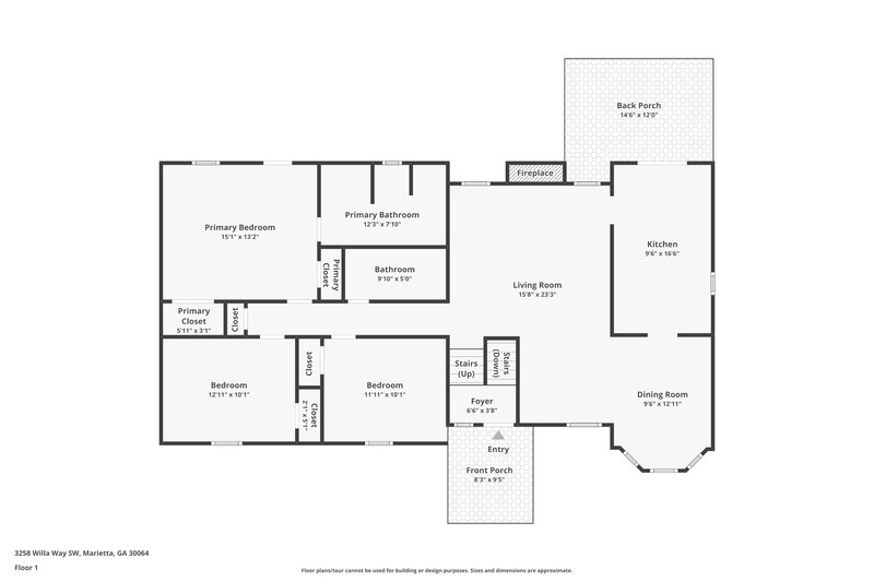 2,025/Mo, 3258 Willa Way SW Marietta, GA 30064 Floorplan View