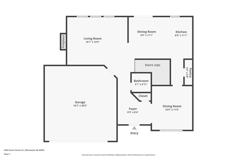 2,055/Mo, 4353 Grant Forest Cir Ellenwood, GA 30294 Floor Plan View
