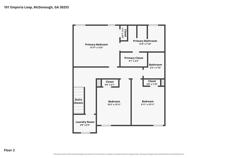 1,965/Mo, 101 Emporia Loop McDonough, GA 30253 Floor Plan View 2