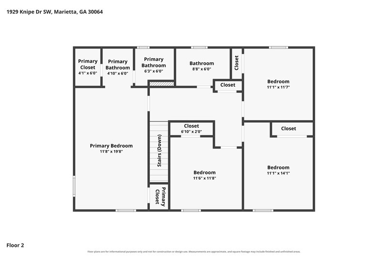 0/Mo, 1929 Knipe Dr SW Marietta, GA 30064 Floorplan View 2
