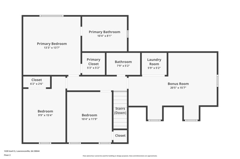 2,105/Mo, 1220 Izod Court Lawrenceville, GA 30044 Floorplan View 2