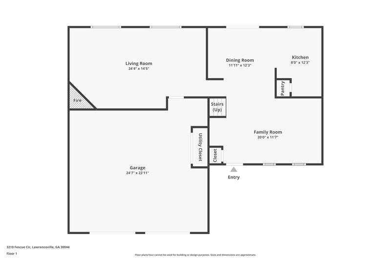 2,005/Mo, 3210 Fescue Circle Lawrenceville, GA 30044 Floor Plan View