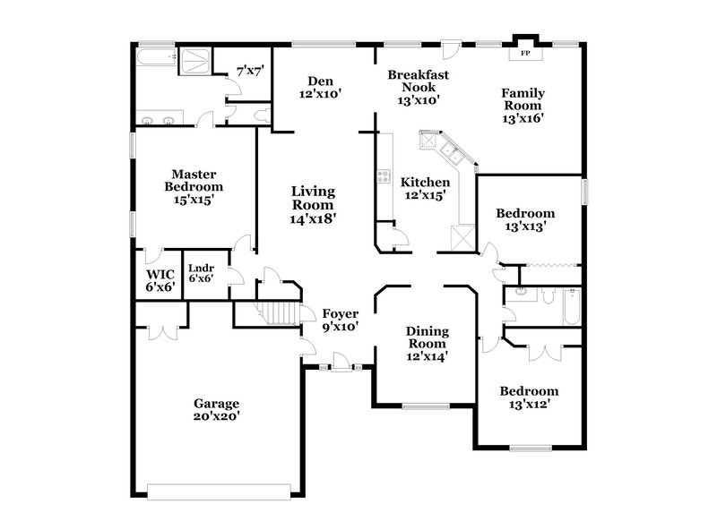 2,390/Mo, 840 Charles Hall Dr Dacula, GA 30019 Floor Plan View