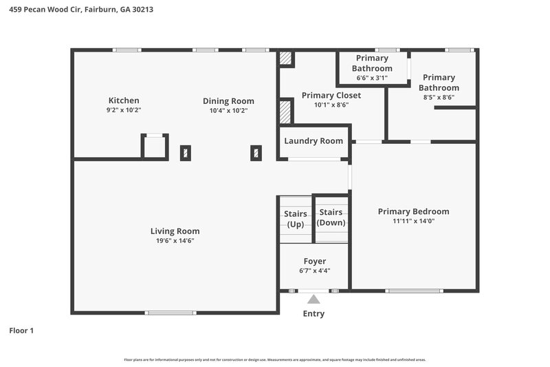 2,635/Mo, 459 Pecan Wood Cir Fairburn, GA 30213 Floor Plan View 2