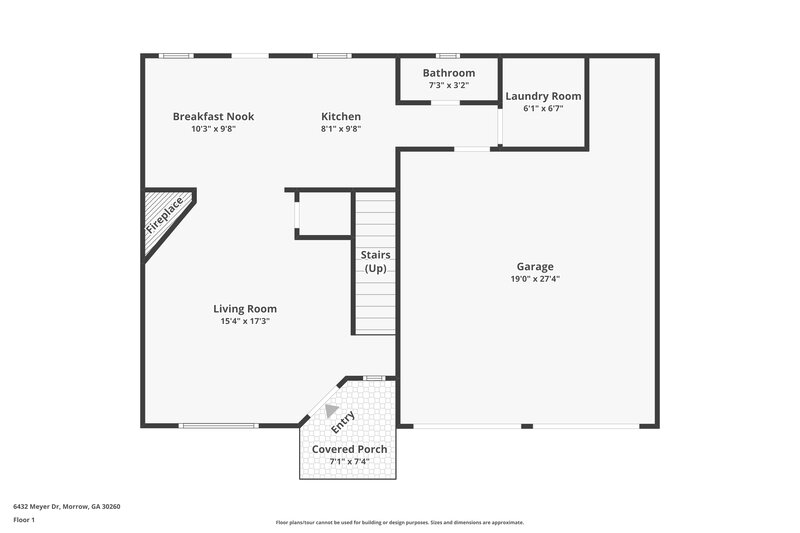 2,125/Mo, 6432 E Meyer Dr Morrow, GA 30260 Floor Plan View